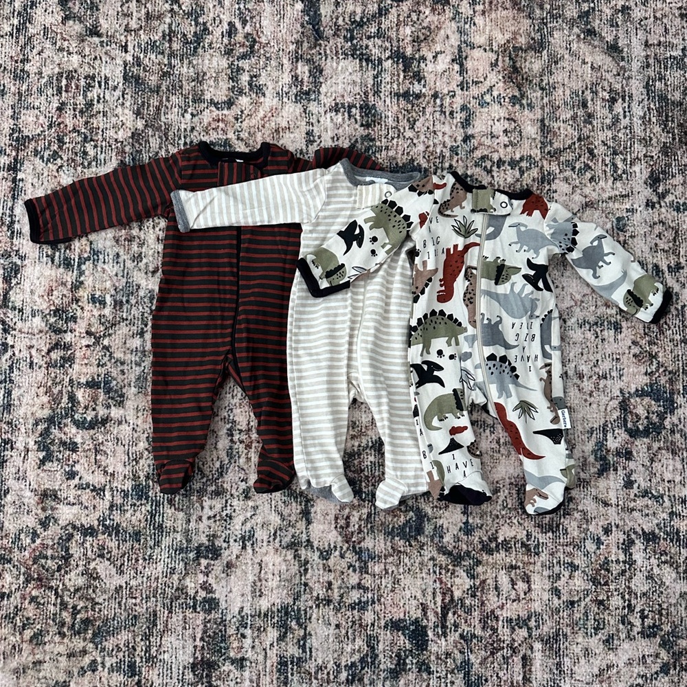 Baby Dinosaur and Striped One Piece Sets